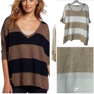 Minnie Rose V-Neck lightweight dolman short sleeve sweater